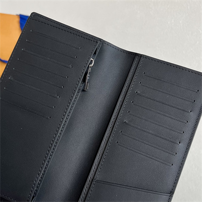 LV Brazza Wallet Brushed Monogram cowhide leather Black/White M11709