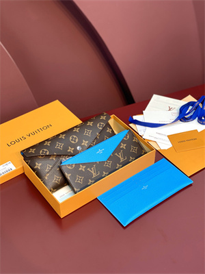 L.V Kirigami Organizer Monogram Canvas Gaston Blue Pink M12359