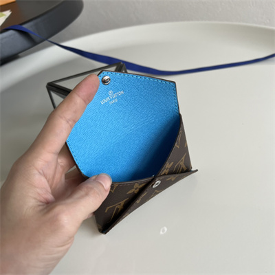 L.V Kirigami Card Holder Monogram Canvas Gaston Blue M12884