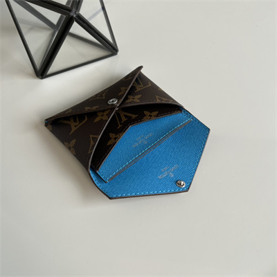 L.V Kirigami Card Holder Monogram Canvas Gaston Blue M12884