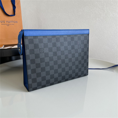L.V Pochette Voyage MM Damier Graphite Indigo Blue N00088