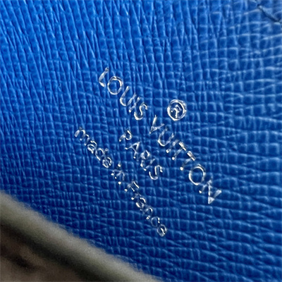 L.V Double Card Holder Damier Graphite coated canvas Indigo Blue N00093