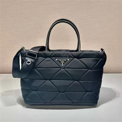 Prada Re-Nylon medium padded tote Black 1BG435