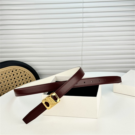 Celine MEDIUM REVERSIBLE FRAMED TRIOMPHE BELT 25MM in TAURILLON AND NATURAL CALFSKIN Burgundy/White