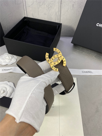 Chanel Belts In Calfskin 30MM Gold/Silver Hardware Etoupe