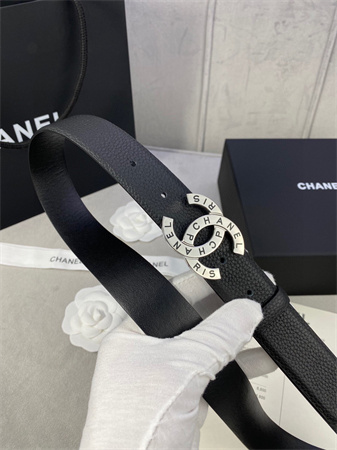 Chanel Belts In Calfskin 30MM Gold/Silver Hardware Black
