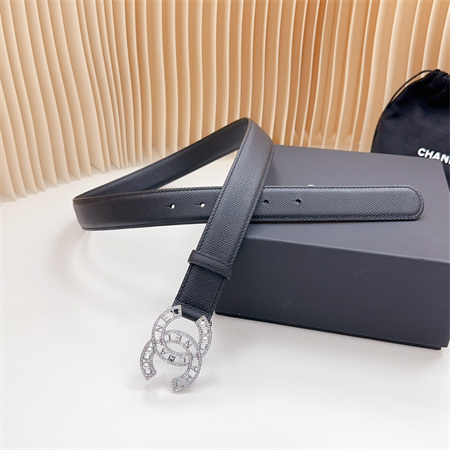 Chanel Belts In Calfskin 30MM Gold/Silver Hardware  In Black