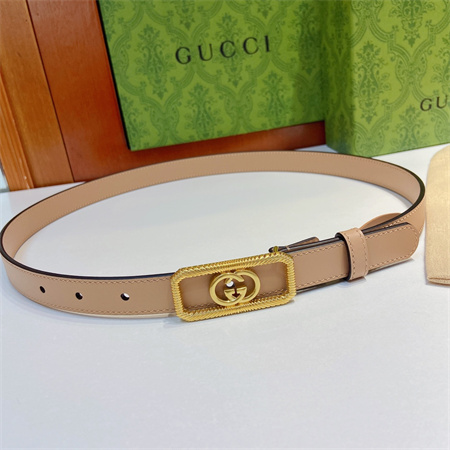 Gucci Belts In Calfskin/GG Canvas 20MM  Color Options