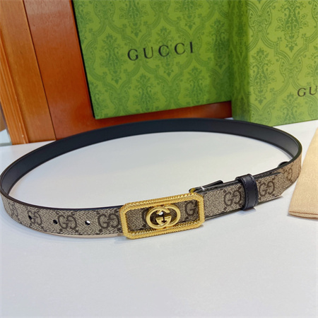 Gucci Belts In Calfskin/GG Canvas 20MM  Color Options