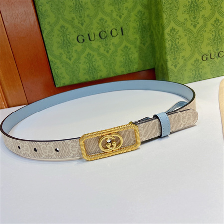 Gucci Belts In Calfskin/GG Canvas 20MM  Color Options