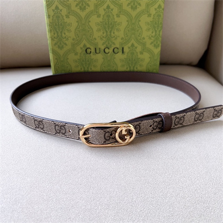 Gucci Belts In Calfskin/GG Canvas 20MM  Color Options