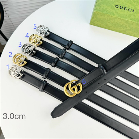 Gucci  Belts In Black Calfskin 30MM Options