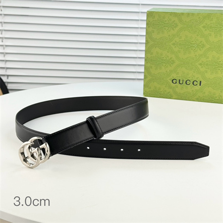 Gucci  Belts In Black Calfskin 30MM Options