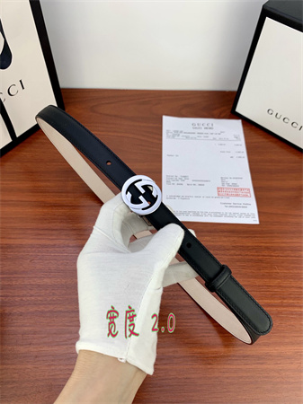 Gucci Belts In Black Calfskin 20MM Gold/Silver Hardware