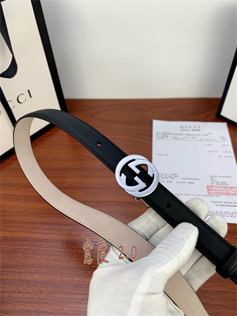 Gucci Belts In Black Calfskin 20MM Gold/Silver Hardware