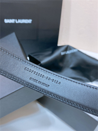 YSL Belts In Leather 24MM Shinny Gold Hardware White