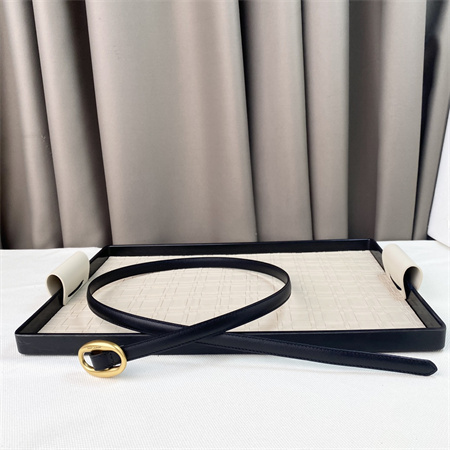 YSL Belts In Leather 15MM Gold Hardware Black