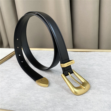 YSL Belts In Leather 25MM Gold Hardware Black