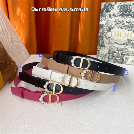Dior Belts In Patent Calfskin /Smooth Calfskin  25MM Pearl Gold Hardware Color Options