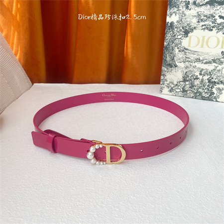 Dior Belts In Patent Calfskin /Smooth Calfskin  25MM Pearl Gold Hardware Color Options