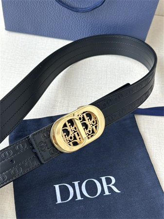 Dior Belts In CD Embossed Calfskin 35MM Black Color Options