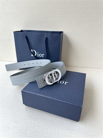 Dior Belts In CD Embossed Calfskin 35MM Grey Color Options