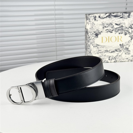Dior Belts In Black Calfskin 35MM Silver Hardware
