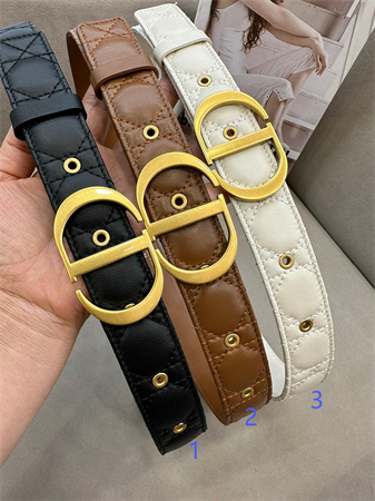Dior Belts In Lambskin 30MM Gold Hardware Color Options