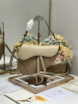 CD Saddle Bag Smooth Calfskin Beige/Sand