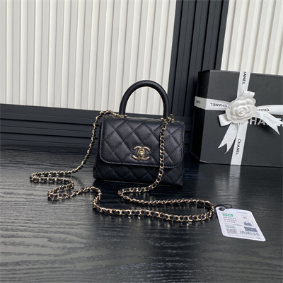 Chanel Clutch with Chain Grained Calfskin & Gold-Tone Metal Black AP4244