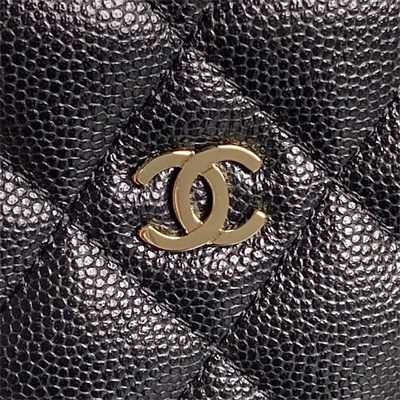 Chanel Small Hobo Bag Grained Calfskin & Gold-Tone Metal Black AP4386
