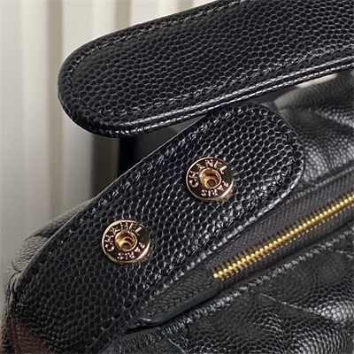 Chanel Small Hobo Bag Grained Calfskin & Gold-Tone Metal Black AP4386