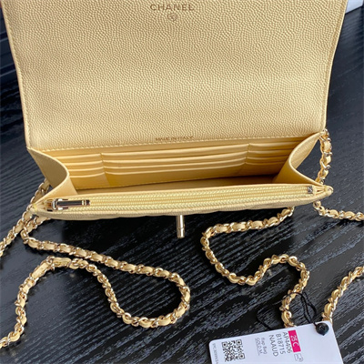 Chanel Clutch with Chain Grained Calfskin & Gold-Tone Metal Beige AP4406