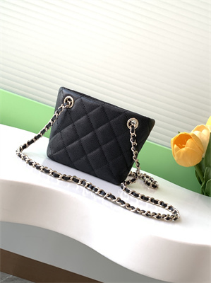 Chanel Classic Clutch with Chain Grained Calfskin & Gold-Tone Metal Black AP4422