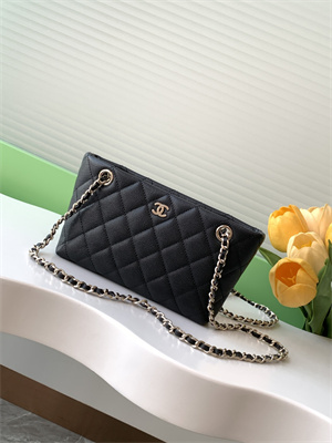 Chanel Clutch with Chain Grained Calfskin & Gold-Tone Metal Black AP4423
