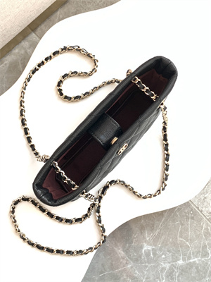 Chanel Clutch with Chain Grained Calfskin & Gold-Tone Metal Black AP4423