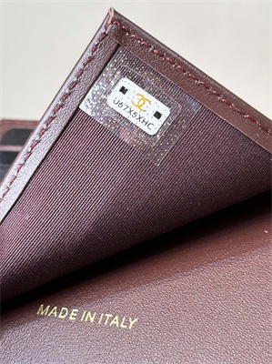 Chanel Small Flap Wallet Tri-Fold Grained Calfskin Gold Tone Metal Black A82288 (big grain)