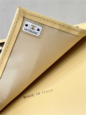 Chanel Small Flap Wallet Tri-Fold Grained Calfskin Gold Tone Metal Beige A82288