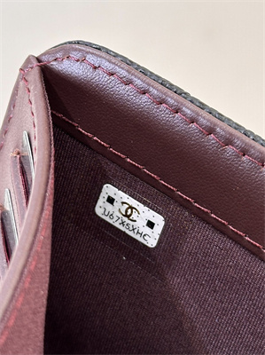 Chanel Snap Wallet Grained Calfskin Gold Tone Metal Black A48667