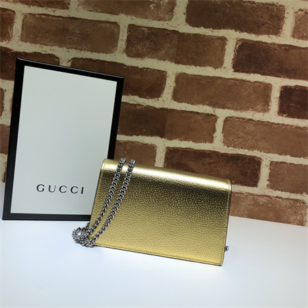 Gu.cci Dionysus Super Mini Bag Gold Leather 476432