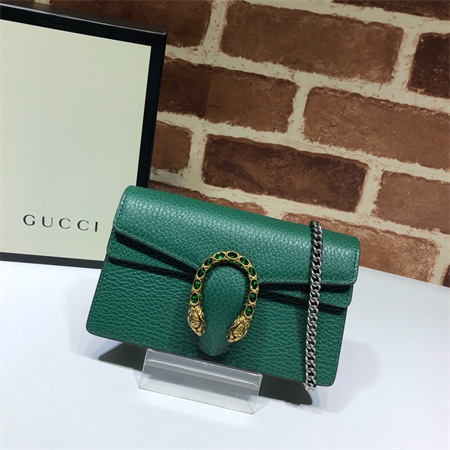 Gu.cci Dionysus Super Mini Bag Green Leather 476432