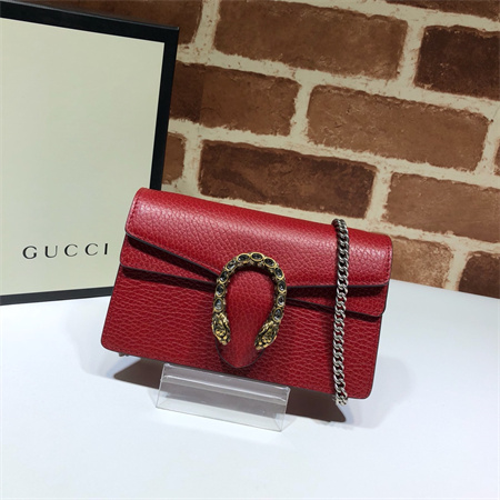 Gu.cci Dionysus Super Mini Bag Red Leather 476432