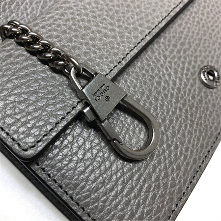 Gu.cci Dionysus Super Mini Bag Grey Leather 476432