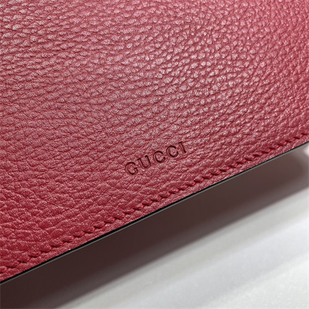 Gu.cci Dionysus small shoulder bag Red Leather 400249