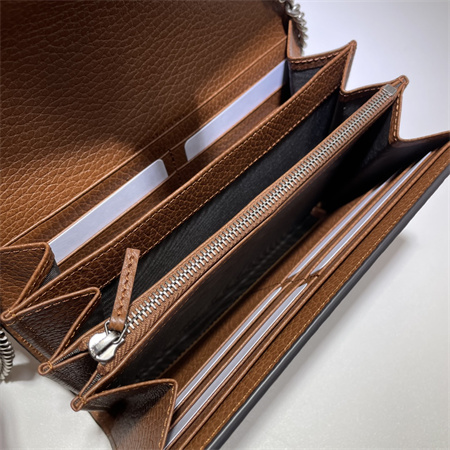 Gu.cci Dionysus GG Supreme chain wallet GG Denim 401231