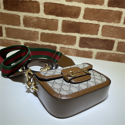 Gu.cci Horsebit 1955 Mini Bag GG Canvas Brown 658574