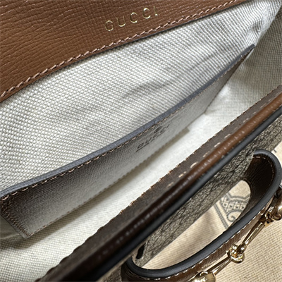 Gu.cci Horsebit 1955 Mini Bag GG Canvas Brown 658574