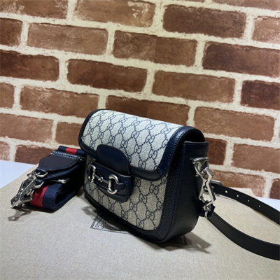 Gu.cci Horsebit 1955 Mini Bag GG Canvas Dk Blue 658574