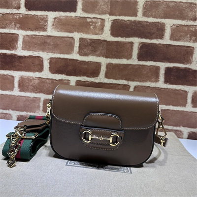 Gu.cci Horsebit 1955 Mini Bag Brown Leather 658574