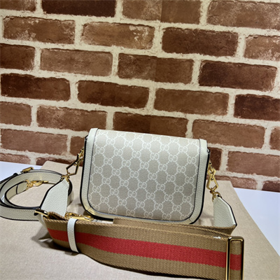 Gu.cci Horsebit 1955 Mini Bag GG Canvas Cream 658574